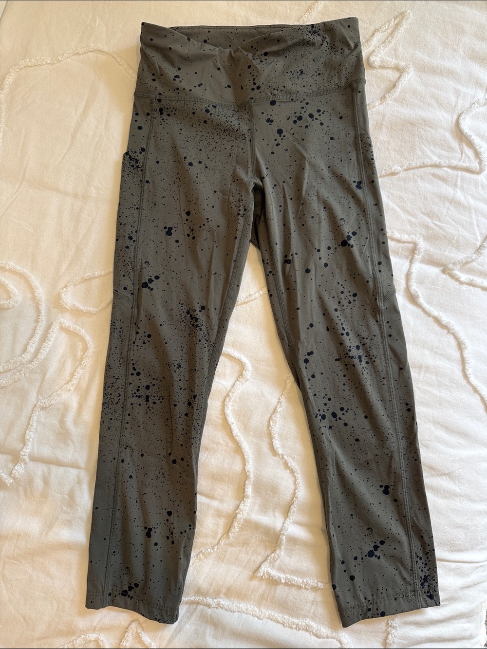 Vuori Stride Legging Womens High Rise 7/8 Running Oregano Splatter Size XS